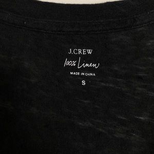 J. Crew Tops - Jcrew black linen pocket tee J. Crew Tops - Jcrew black linen pocket tee